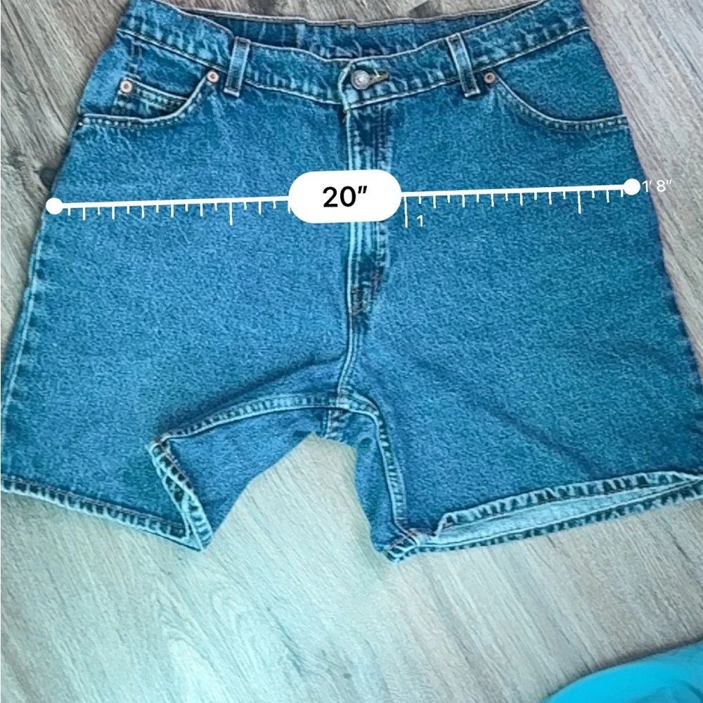 Levi's Blue Denim Women’s Vintage Style 951 Jean Shorts 100% Cotton - Picture 5 of 7